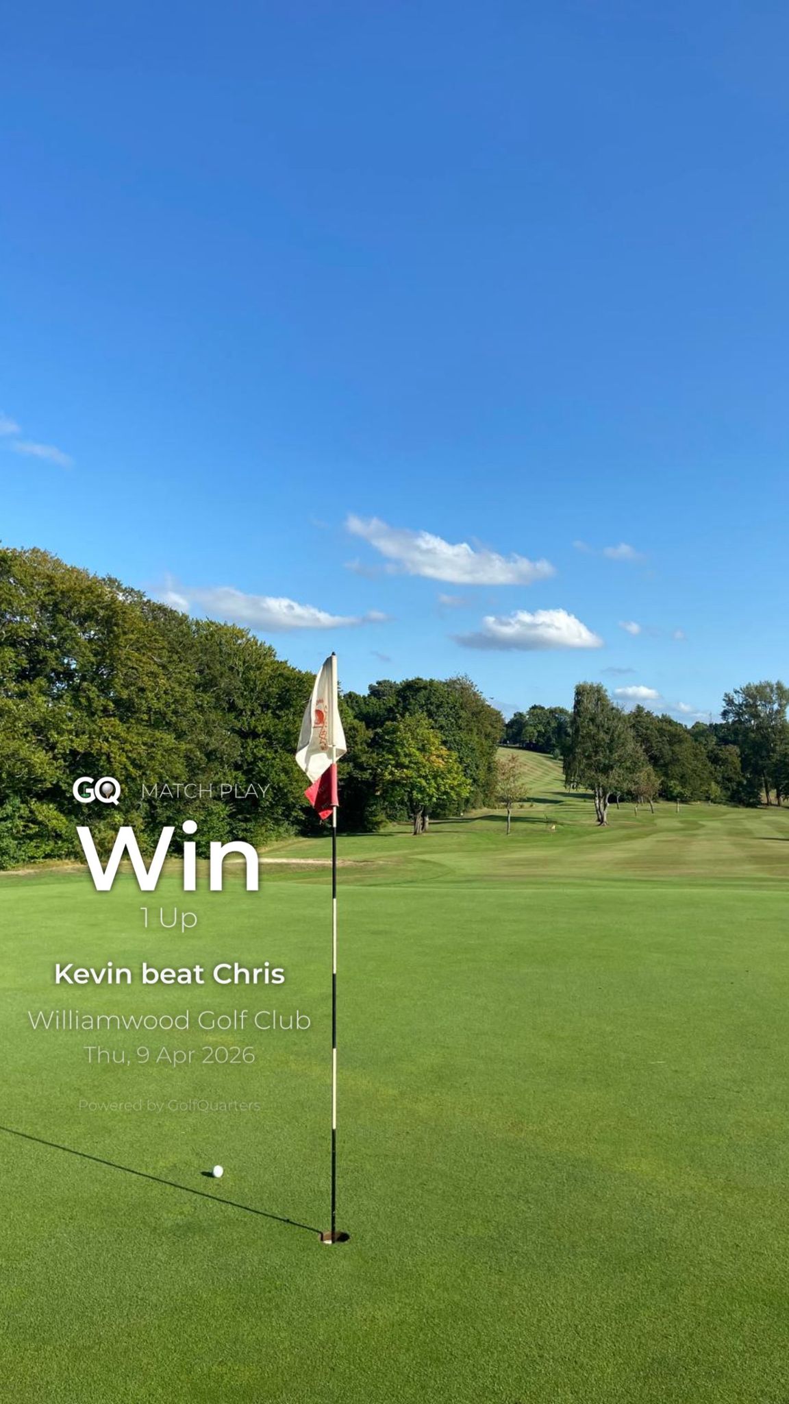 Match Play Win share card